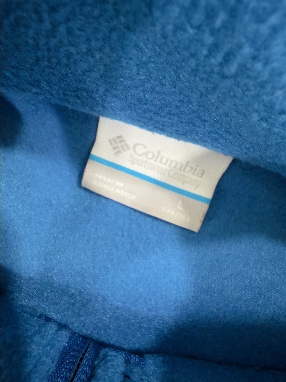 Columbia Navy and Bright Blue Kids Puffer Fleece Jacket - Picture 3 of 7
